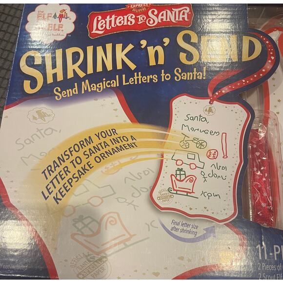 Elf on The Shelf Book Letters to Santa set Shrinky Dinks New - Picture 2 of 4